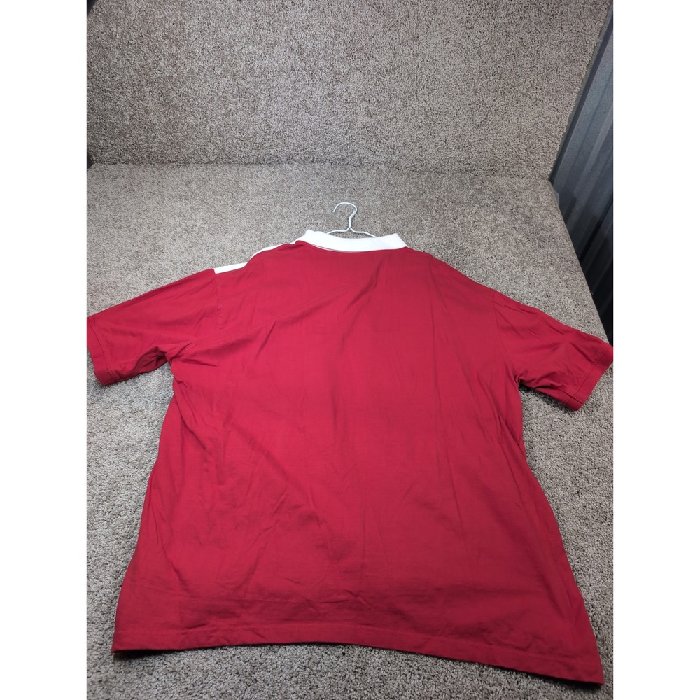 Rocawear Classic Mens 3XB Red White Colorblock Graphic Short Sleeve Polo Shirt - Picture 7 of 7